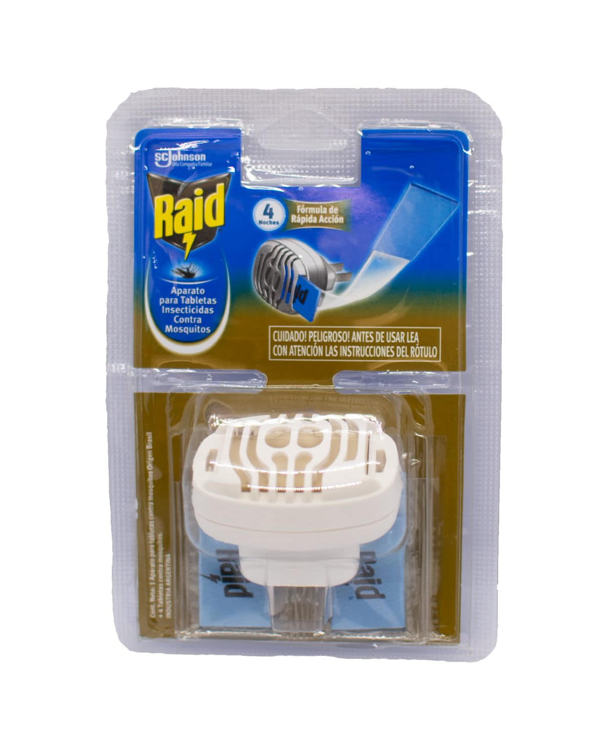 Aparato para Mosquitos Raid sin Cable + 4 Tabletas